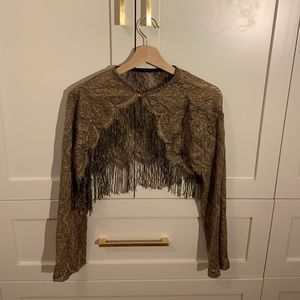 Gold and black bolero